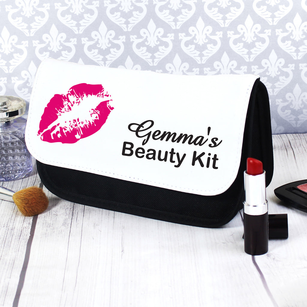 Personalised Lips Make Up Bag - Buy Textiles at GiftMasters.co.uk