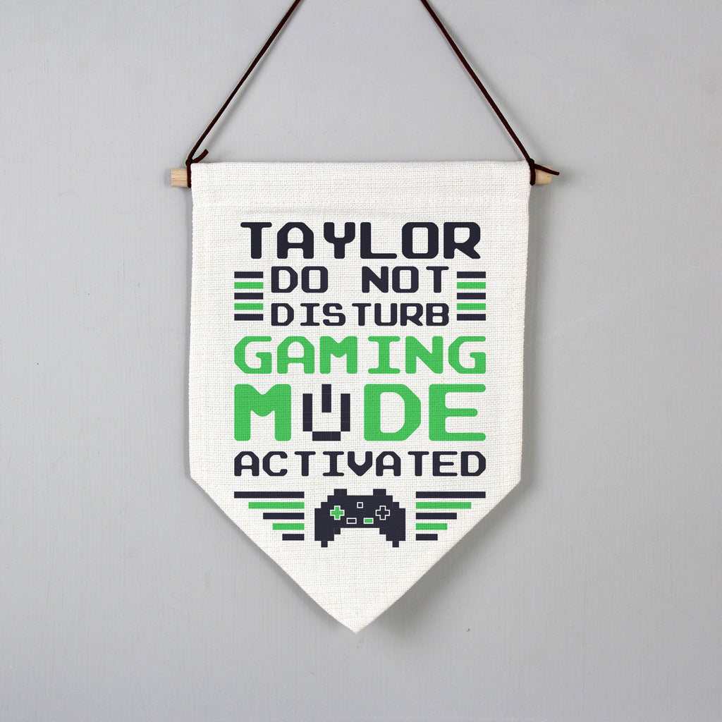 Personalised Gaming Mode Hanging Banner - Buy Hanging Decorations & Signs at GiftMasters.co.uk