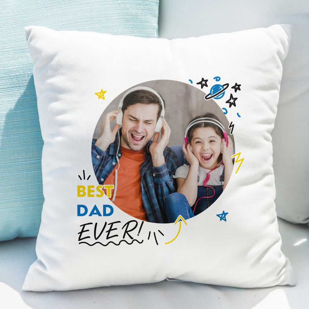 Personalised Best Ever Photo Upload Cushion - Buy Textiles at GiftMasters.co.uk