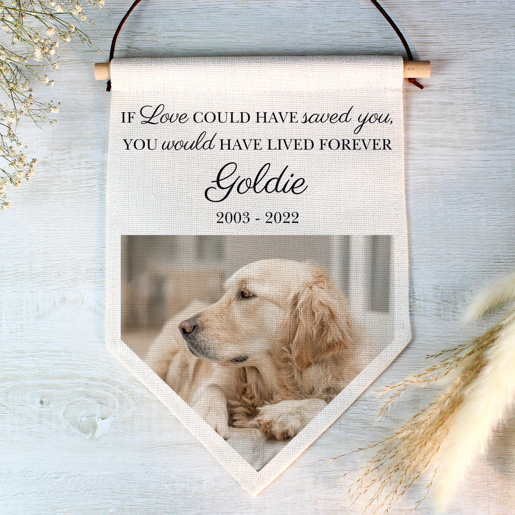Personalised Photo Upload Pet Memorial Hanging Banner - Buy Hanging Decorations & Signs at GiftMasters.co.uk
