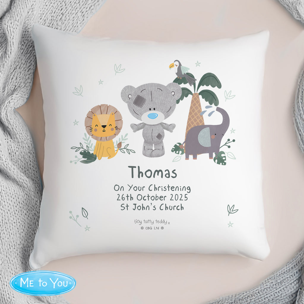 Personalised Tiny Tatty Teddy Jungle Animals Cushion - Buy Textiles at GiftMasters.co.uk