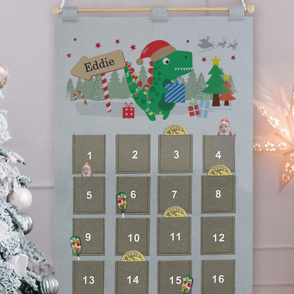 Personalised Dinosaur Advent Calendar - Buy Christmas Decorations at GiftMasters.co.uk