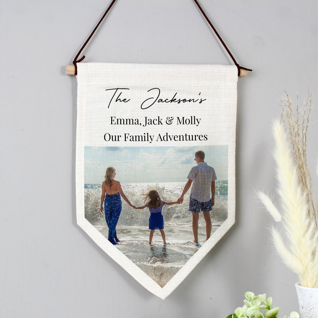 Personalised Photo Upload Banner Wall Art - Buy Ornaments at GiftMasters.co.uk