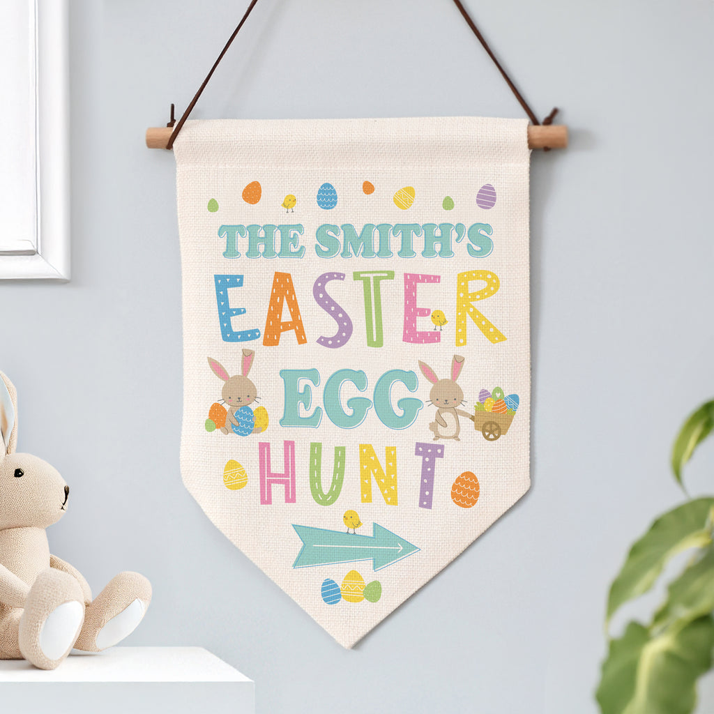 Personalised Easter Egg Hunt Hanging Sign - Buy Hanging Decorations & Signs at GiftMasters.co.uk