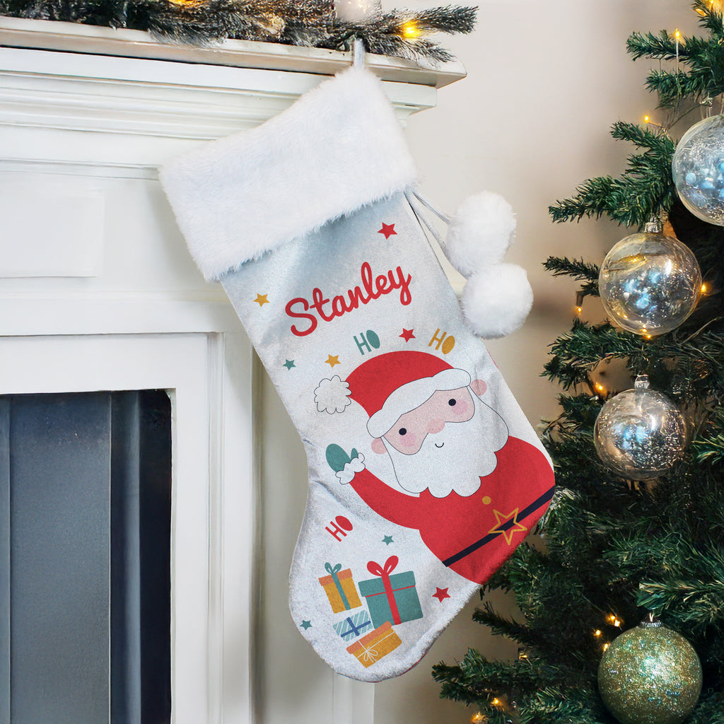 Personalised Santa Christmas Stocking - Buy Christmas Decorations at GiftMasters.co.uk