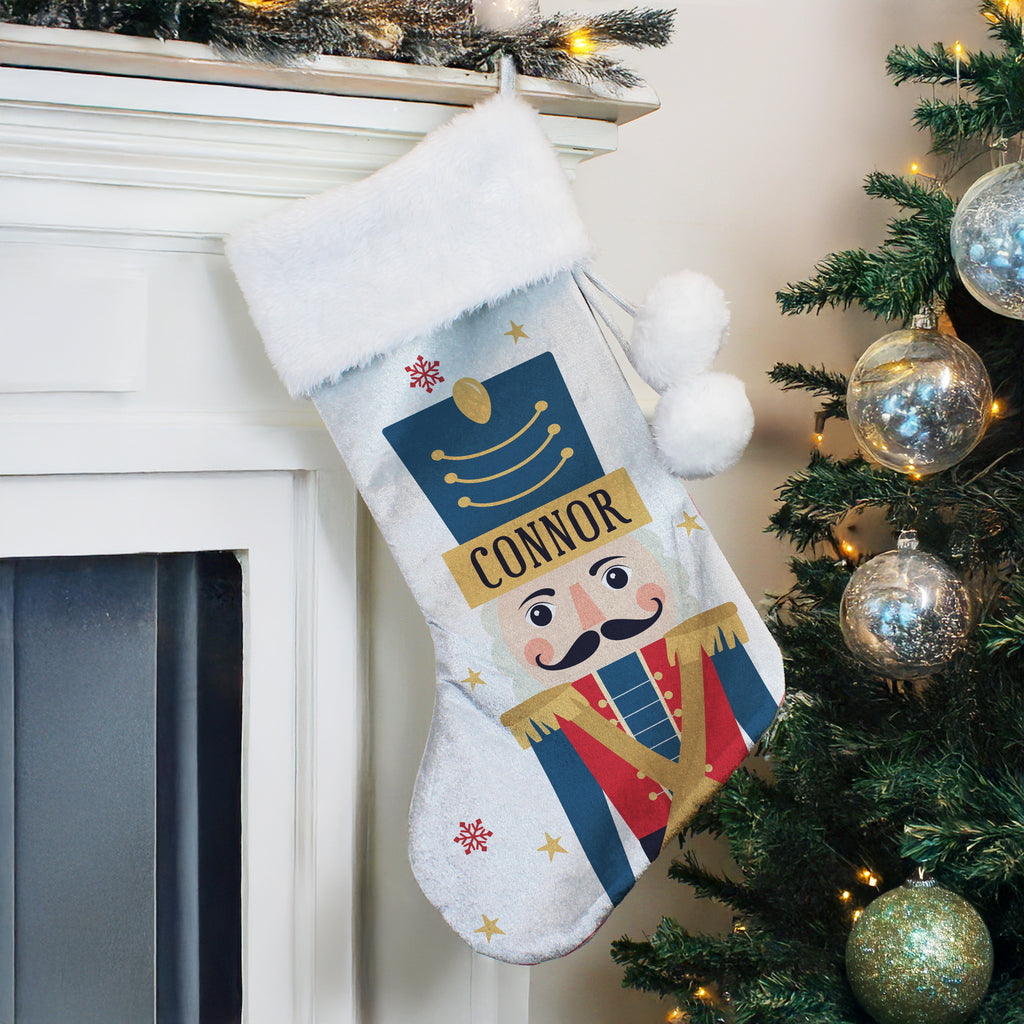 Personalised Nutcracker Christmas Stocking - Buy Christmas Decorations at GiftMasters.co.uk