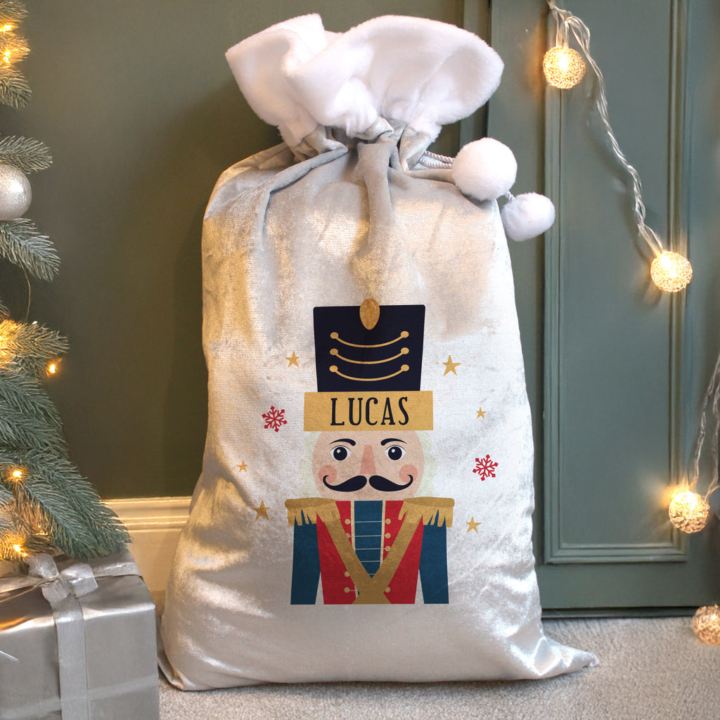 Personalised Nutcracker Christmas Sack - Buy Christmas Decorations at GiftMasters.co.uk