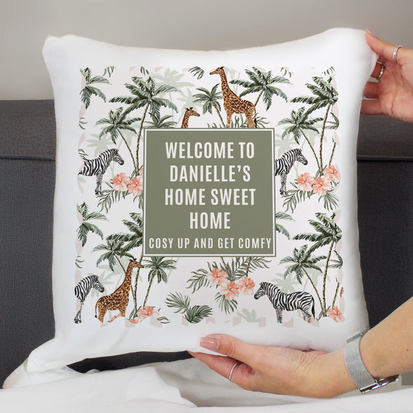 Personalised Jungle Print Cushion