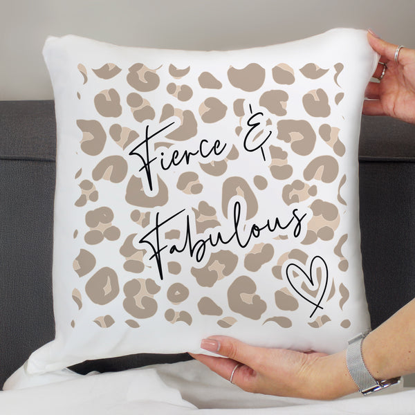 Personalised Leopard Print Cushion