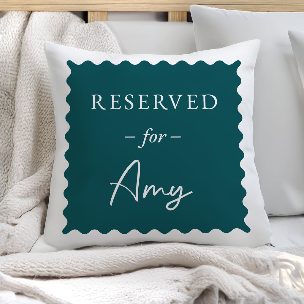 Personalised Navy Reserved For Cushion - Buy  at GiftMasters.co.uk