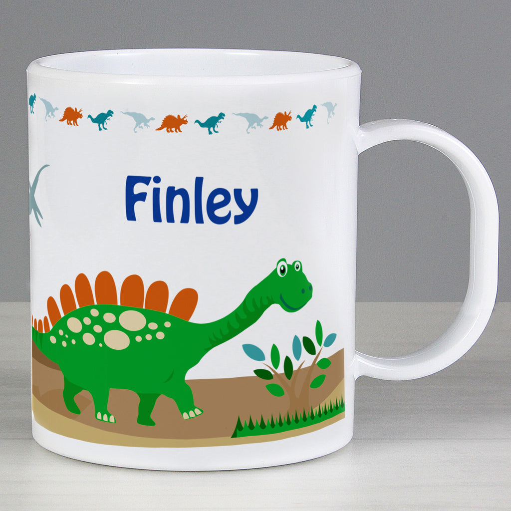 Personalised Dinosaur Plastic Mug - Buy Mugs at GiftMasters.co.uk