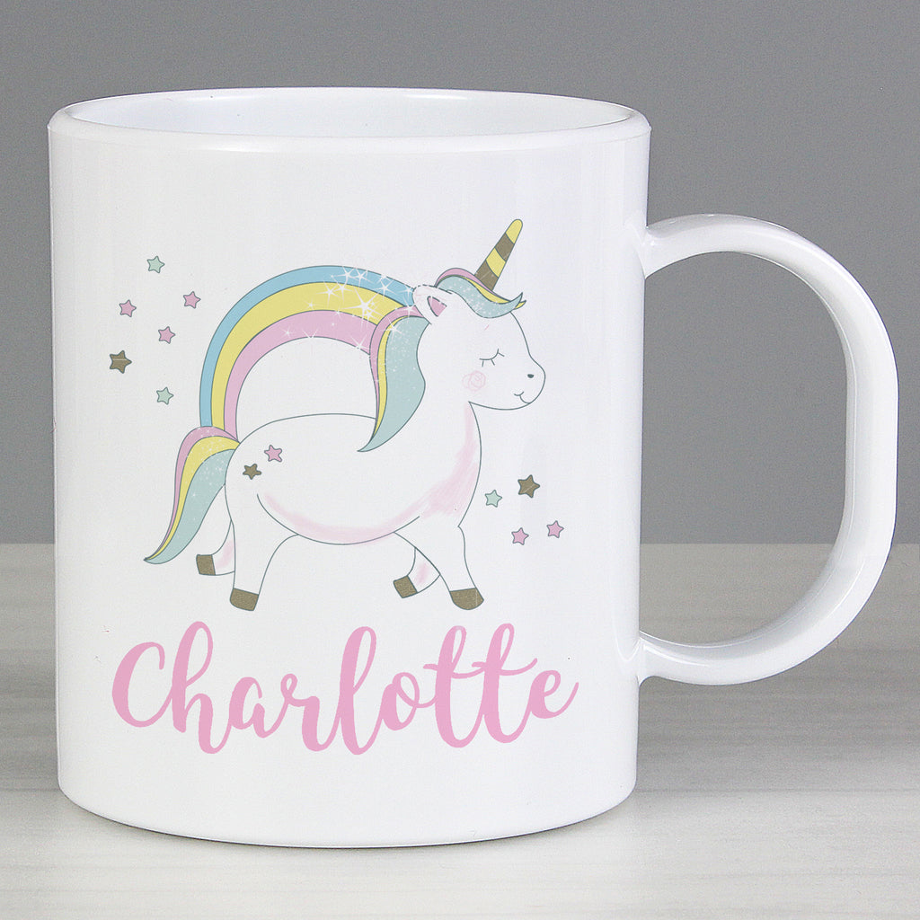 Personalised Baby Unicorn Plastic Mug - Buy Mugs at GiftMasters.co.uk