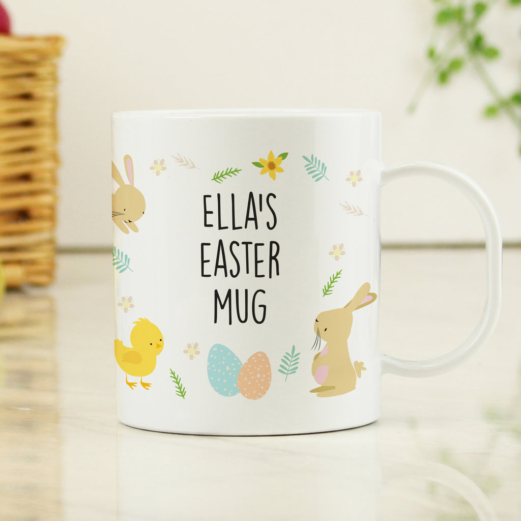 Personalised Easter Bunny Plastic Mug - Buy Mugs at GiftMasters.co.uk