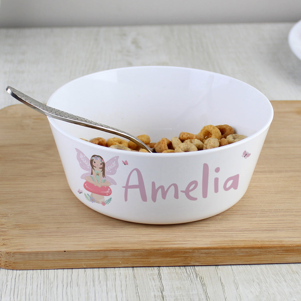 Personalised Toadstool Fairy Plastic Bowl - Buy Mealtime Essentials at GiftMasters.co.uk