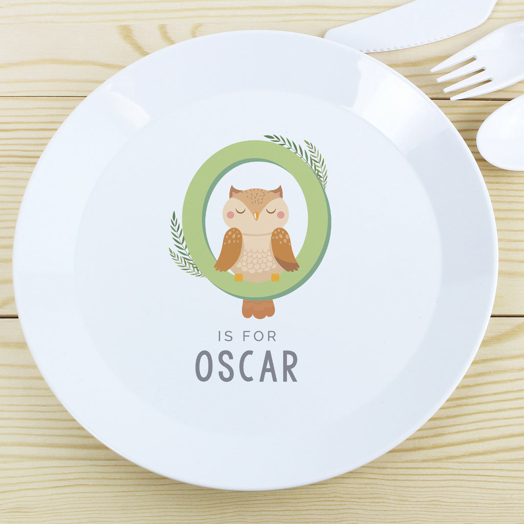Personalised Animal Alphabet Plastic Plate - Buy Mealtime Essentials at GiftMasters.co.uk
