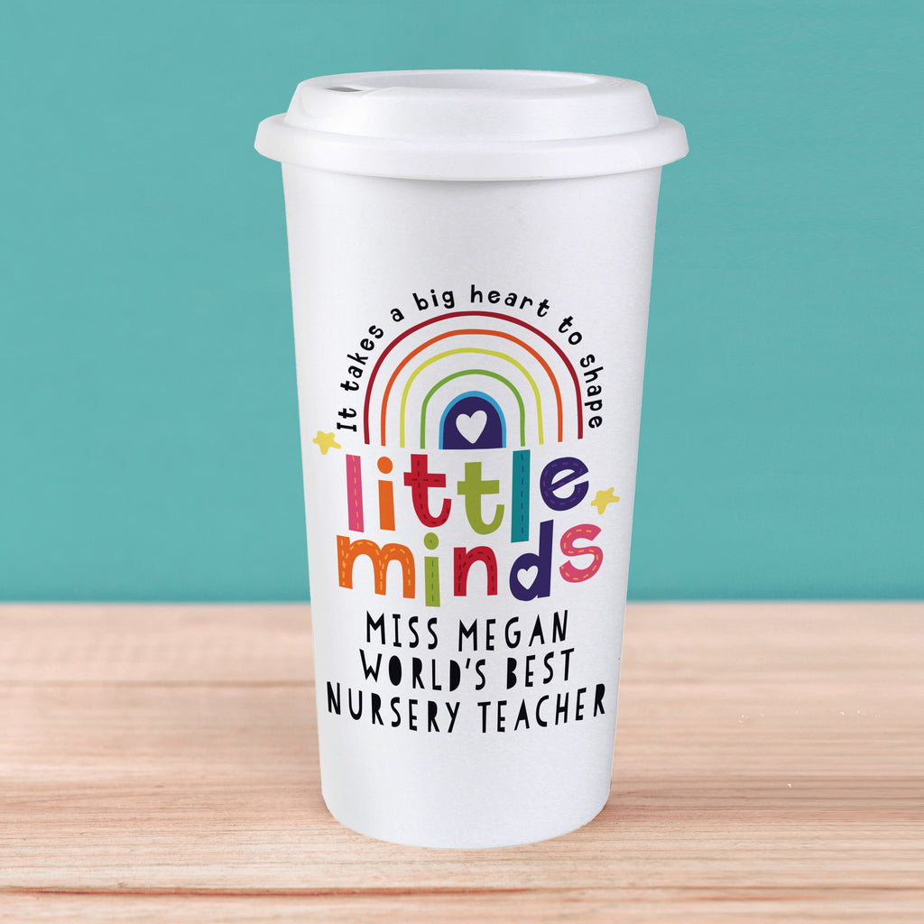 Personalised Shape Little Minds Travel Mug - Buy Travel Mugs at GiftMasters.co.uk