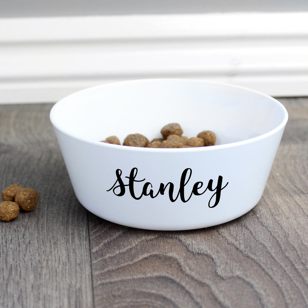 Personalised Name Plastic Cat Bowl - Buy Pet Gifts at GiftMasters.co.uk