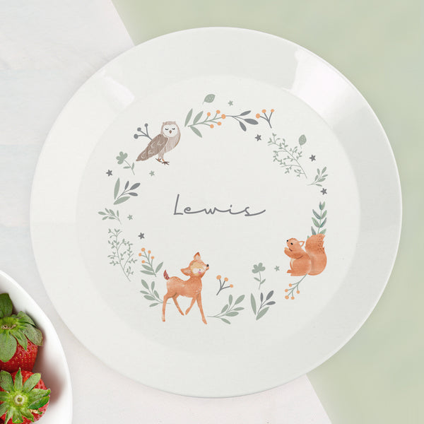 Personalised Woodland Animals Plate