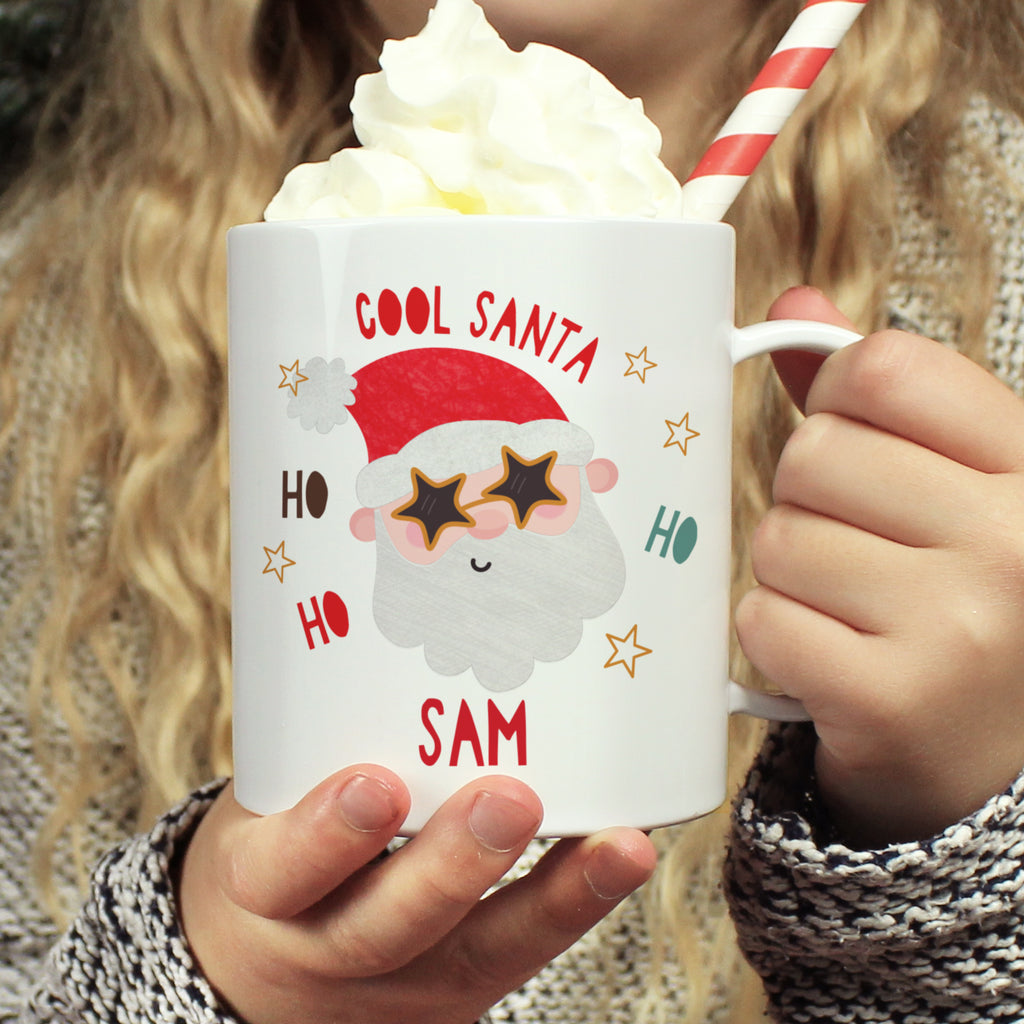 Personalised Cool Santa Plastic Mug - Buy Mugs at GiftMasters.co.uk