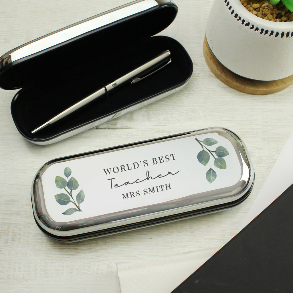 Personalised Botanical Pen and Box Set - Buy Stationery & Pens at GiftMasters.co.uk