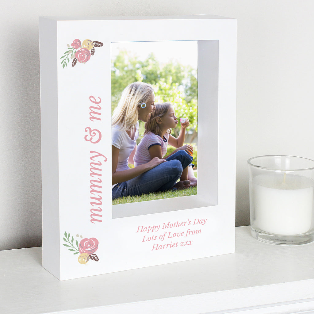 Personalised Floral 5x7 Box Photo Frame - Buy Photo Frames, Albums and Guestbooks at GiftMasters.co.uk