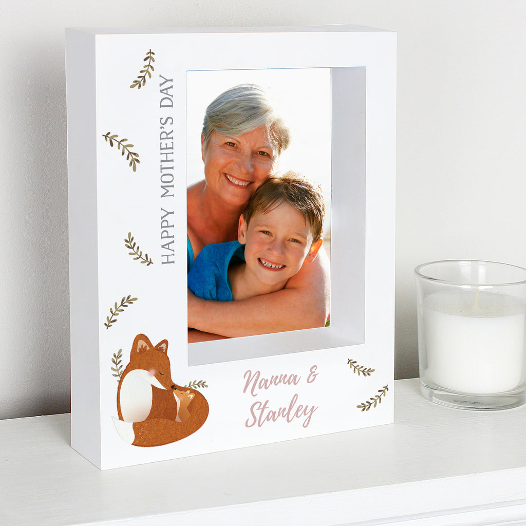 Personalised Mummy and Me Fox 5x7 Box Photo Frame - Buy Photo Frames, Albums and Guestbooks at GiftMasters.co.uk