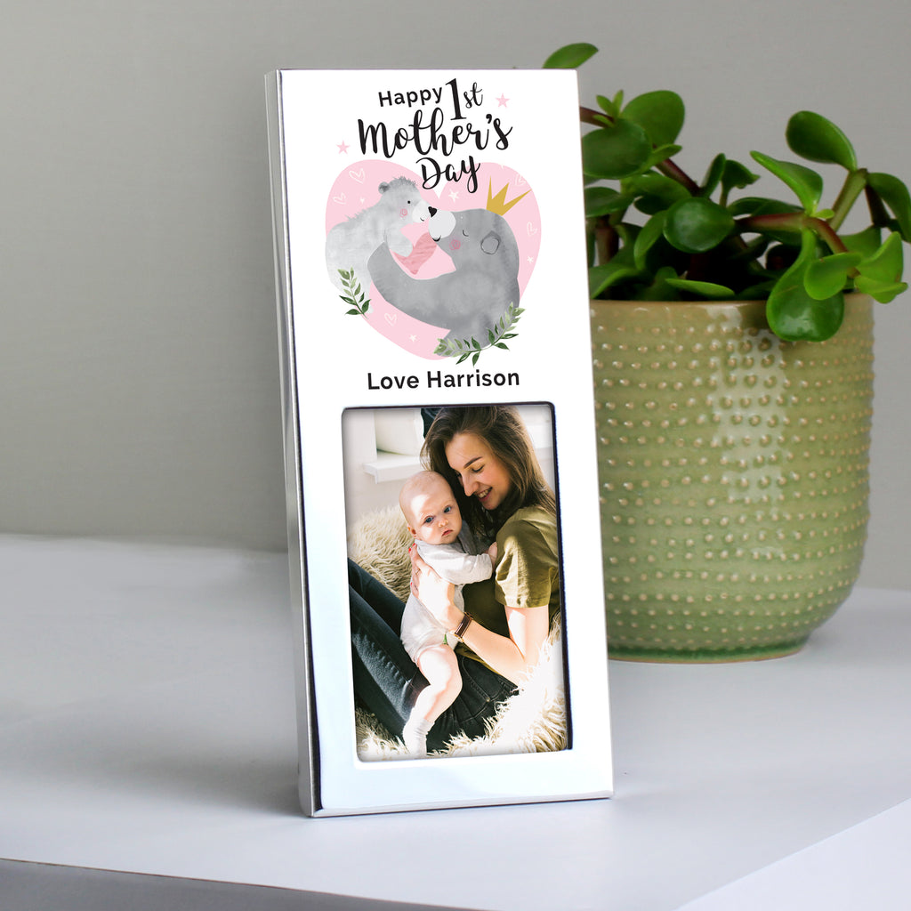 Personalised 1st Mothers Day Mama Bear 2x3 Photo Frame - Buy Photo Frames, Albums and Guestbooks at GiftMasters.co.uk