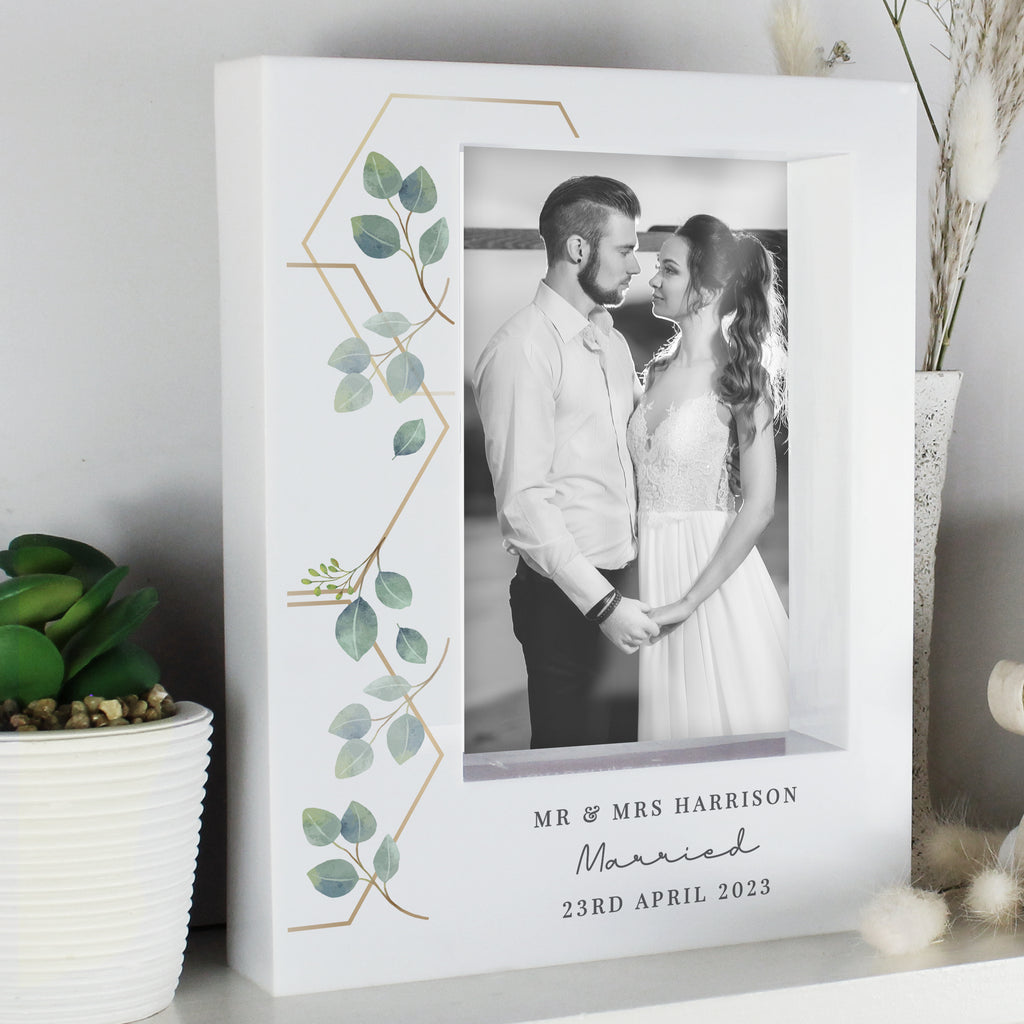 Personalised Botanical 6x4 Box Photo Frame - Buy Photo Frames, Albums and Guestbooks at GiftMasters.co.uk