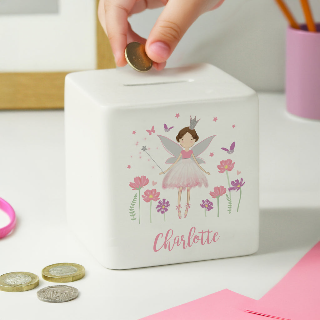 Personalised Fairy Princess Ceramic Money Box - Buy Money Boxes at GiftMasters.co.uk