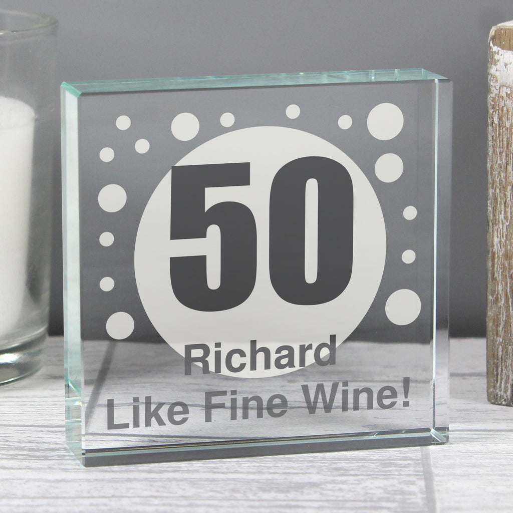 Personalised Spots Age Crystal Token - Buy Ornaments at GiftMasters.co.uk