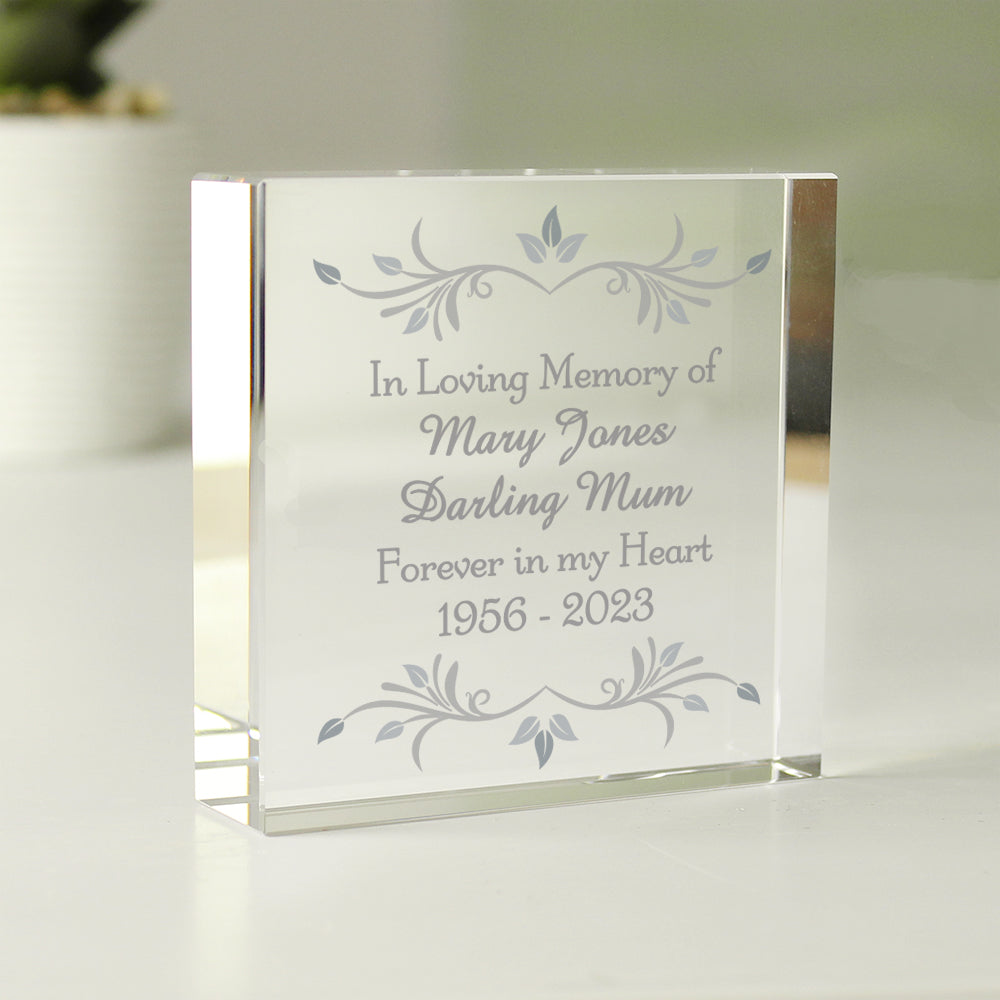 Personalised Sentiments Crystal Token - Buy Ornaments at GiftMasters.co.uk