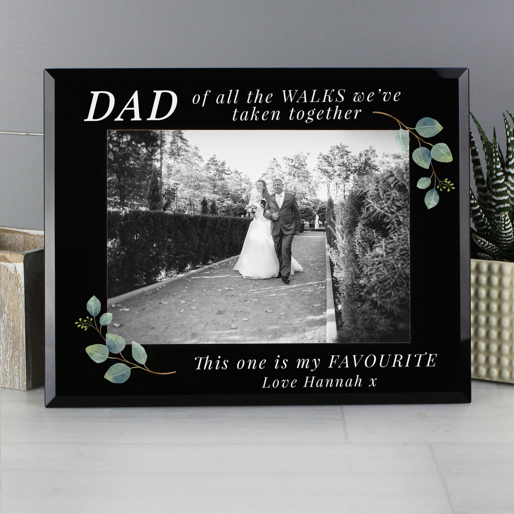 Personalised 'Of All The Walks' 5x7 Glass Wedding Frame - Buy Photo Frames, Albums and Guestbooks at GiftMasters.co.uk