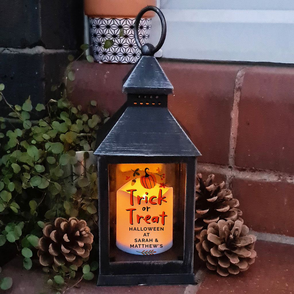 Personalised Trick or Treat Lantern - Buy LED Lights, Candles & Decorations at GiftMasters.co.uk