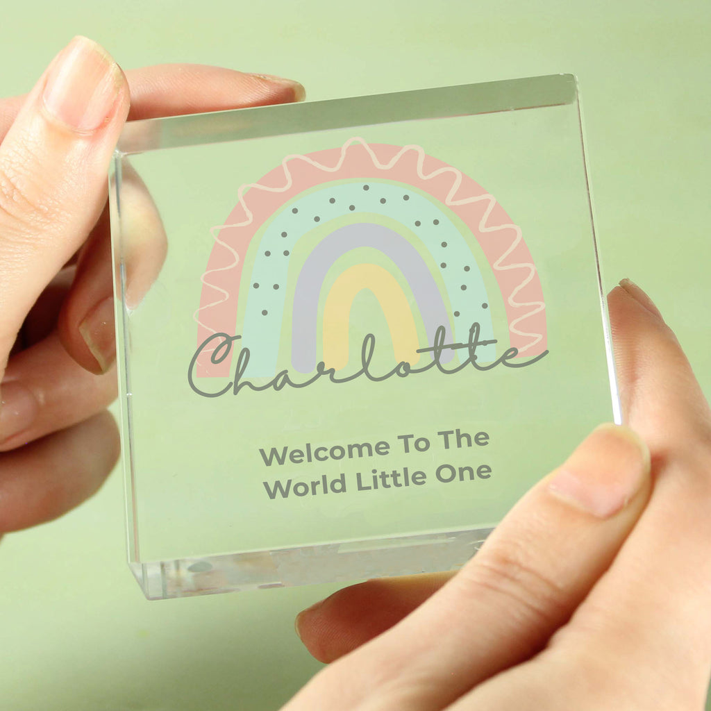Personalised Rainbow Crystal Token - Buy Ornaments at GiftMasters.co.uk