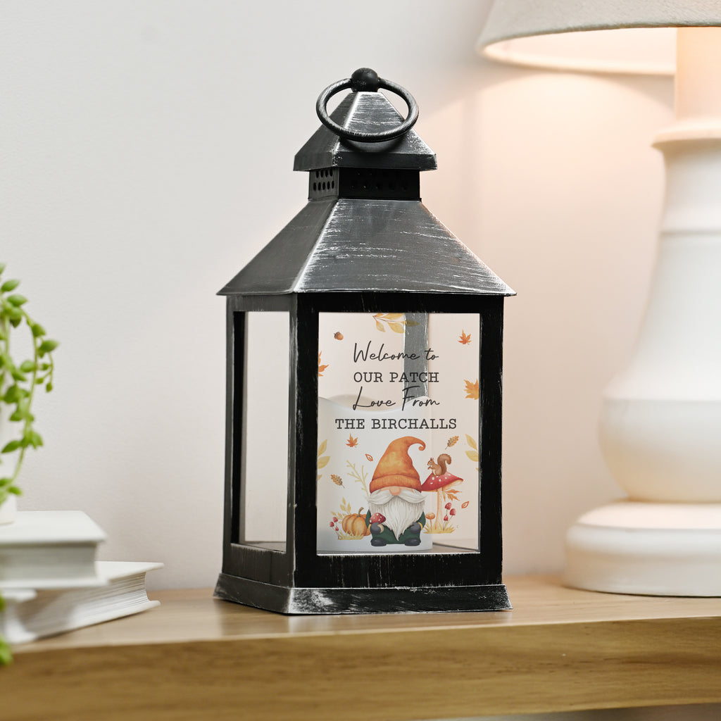 Personalised Autumn Gonk LED Lantern - Buy  at GiftMasters.co.uk
