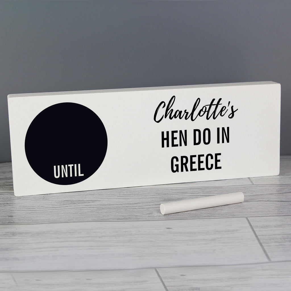 Personalised Classic Chalk Countdown Wooden Mantel Decoration - Buy Hanging Decorations & Signs at GiftMasters.co.uk
