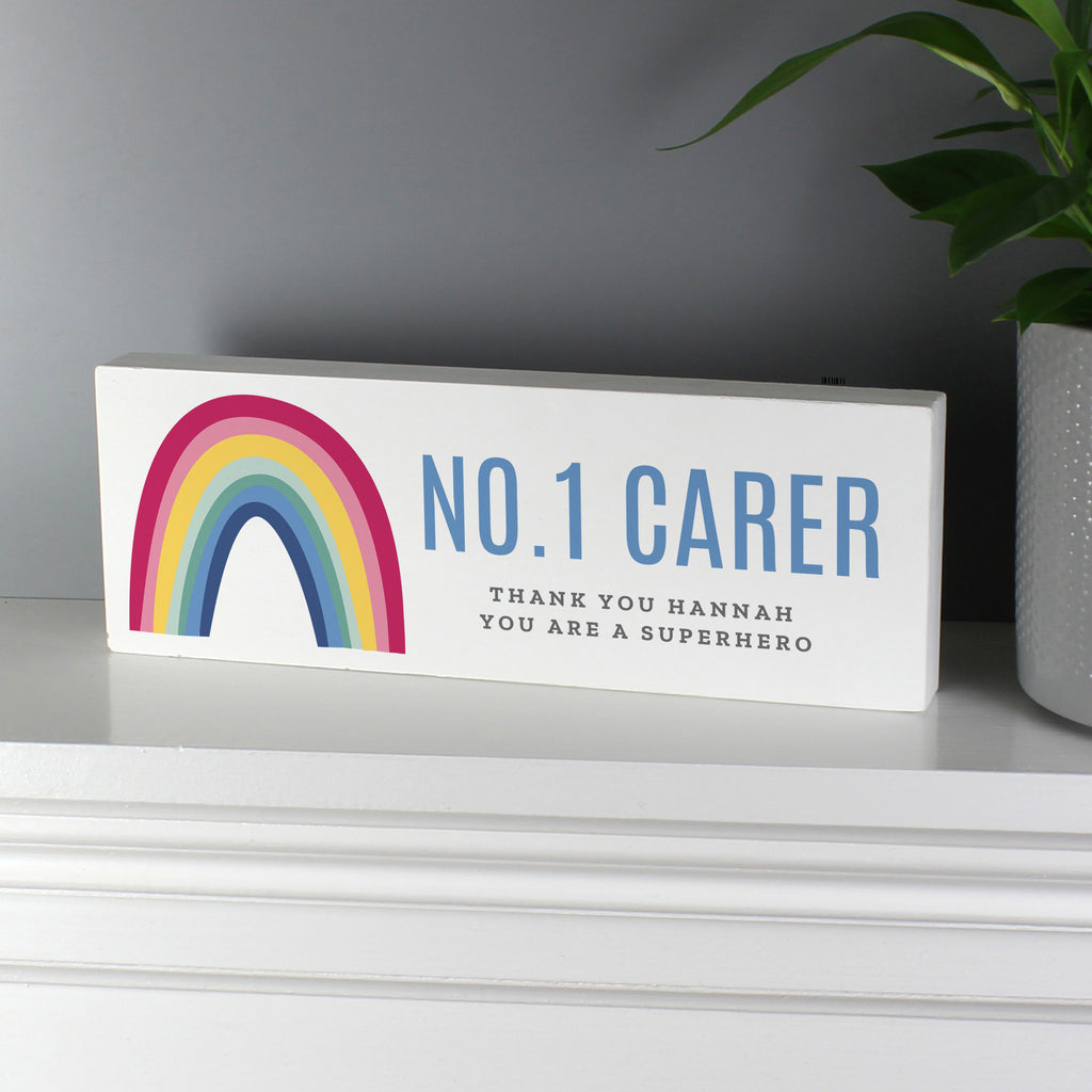Personalised Rainbow Wooden Mantel Decoration - Buy Wooden at GiftMasters.co.uk