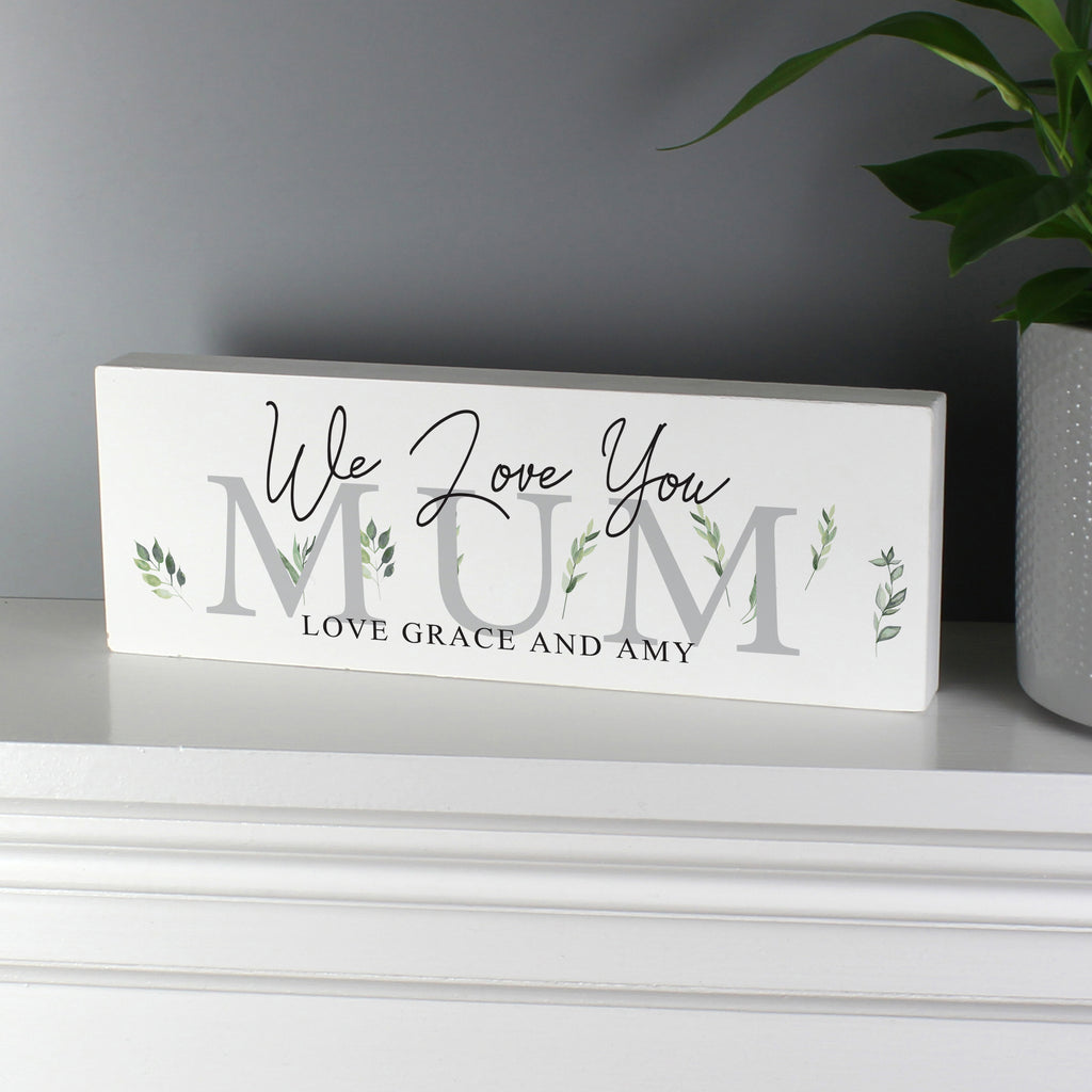 Personalised Botanical Wooden Mantel Decoration - Buy Hanging Decorations & Signs at GiftMasters.co.uk