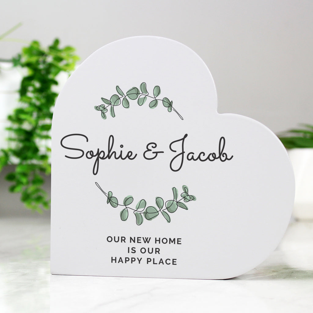 Personalised Botanical Free Standing Heart Ornament - Buy Ornaments at GiftMasters.co.uk