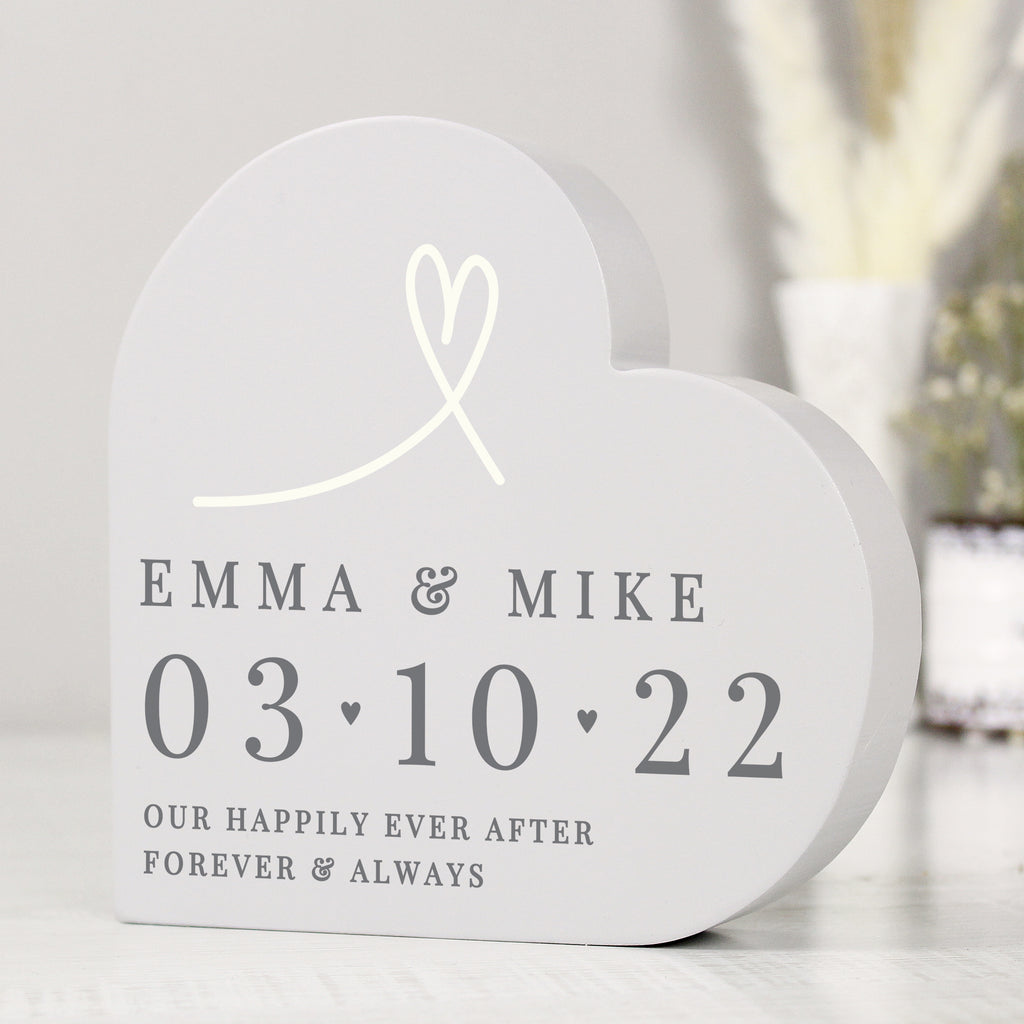 Personalised Free Text Free Standing Heart Ornament - Buy Ornaments at GiftMasters.co.uk