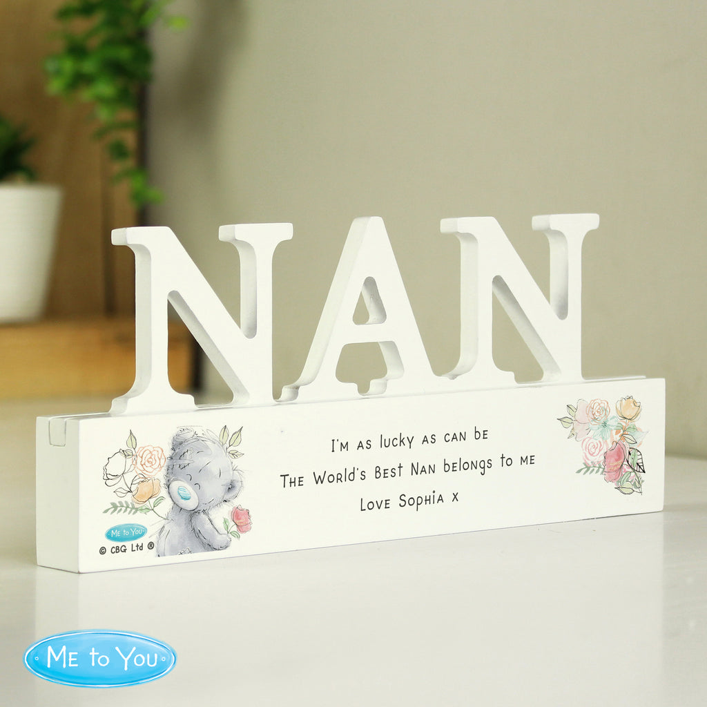 Personalised Me To You Wooden Nan Ornament - Buy Ornaments at GiftMasters.co.uk
