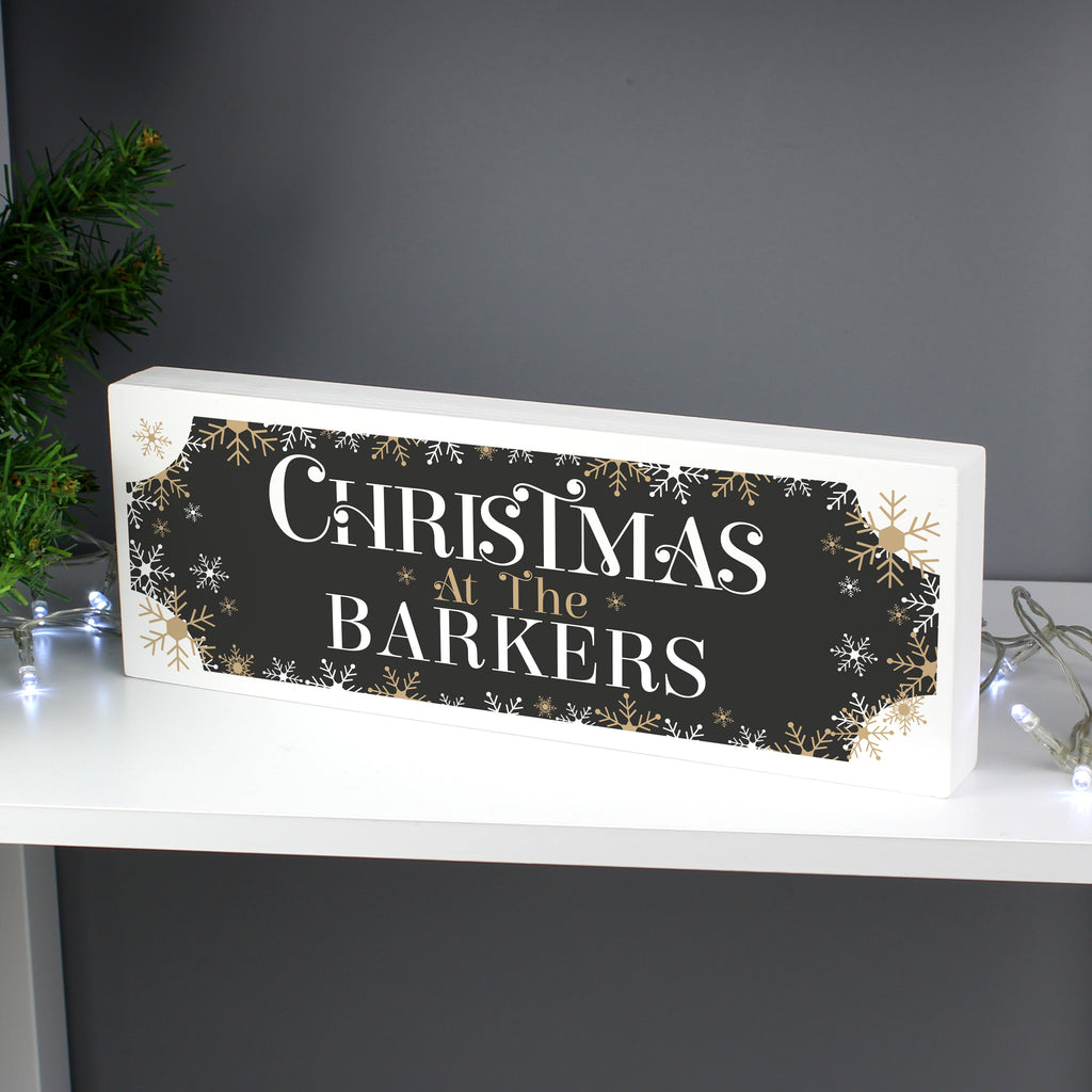 Personalised Family Christmas Wooden Mantel Decoration - Buy Christmas Decorations at GiftMasters.co.uk
