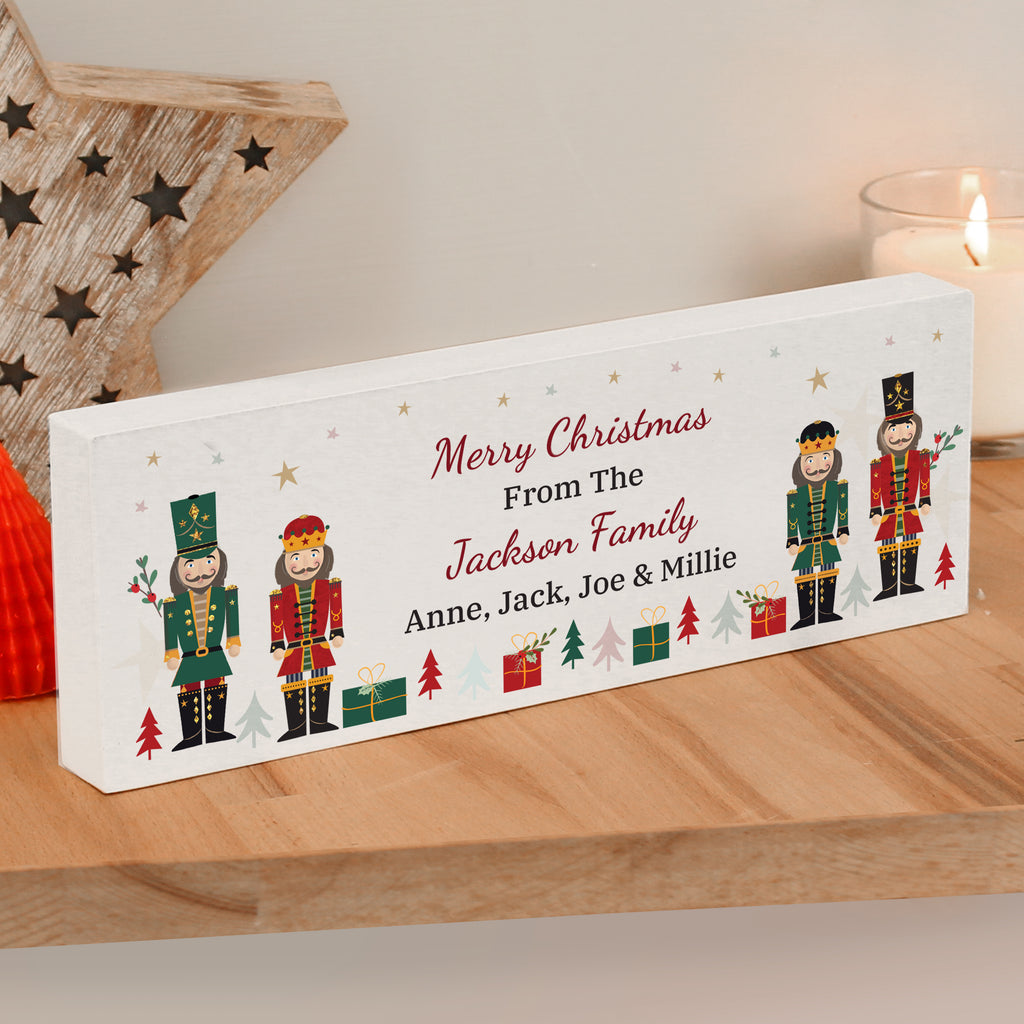 Personalised Christmas Nutcracker Wooden Mantel Decoration - Buy Christmas Decorations at GiftMasters.co.uk