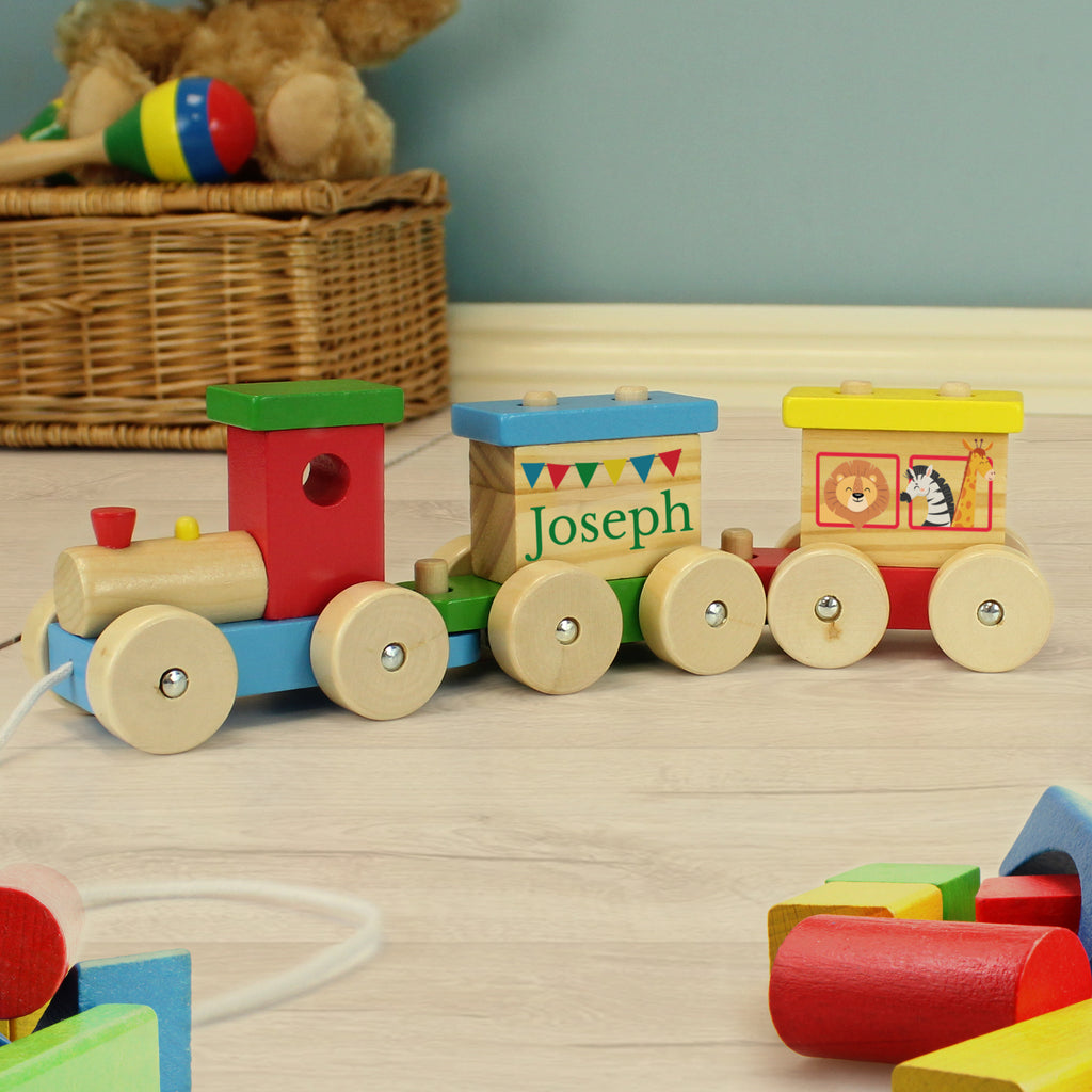 Personalised Circus Toy Train - Buy Wooden at GiftMasters.co.uk