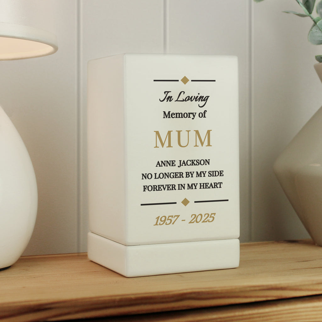 Personalised Memorial Small Wooden Urn - Buy Wooden Urns at GiftMasters.co.uk