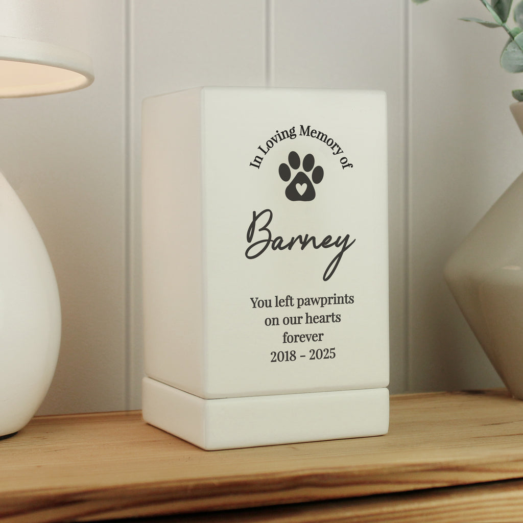 Personalised Pet Memorial Small Wooden Urn - Buy Wooden Urns at GiftMasters.co.uk