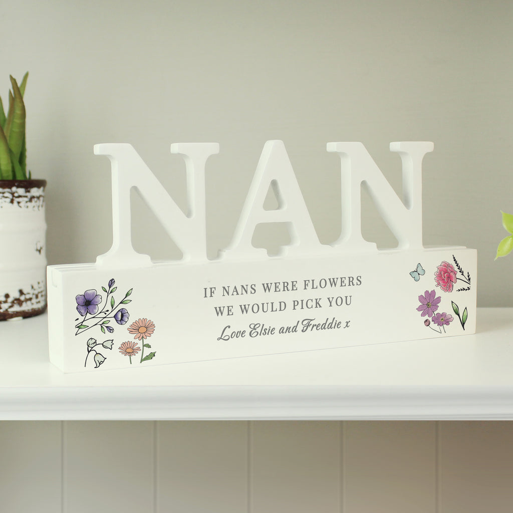 Personalised Wild Flowers Nan Ornament - Buy Ornaments at GiftMasters.co.uk