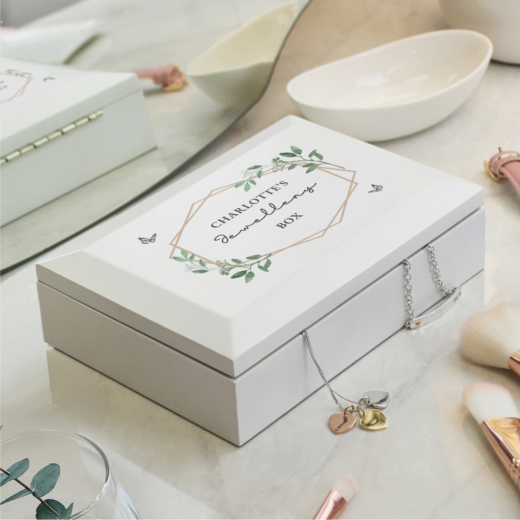 Personalised Butterfly Wooden Jewellery Box - Buy Trinket, Jewellery & Keepsake Boxes at GiftMasters.co.uk