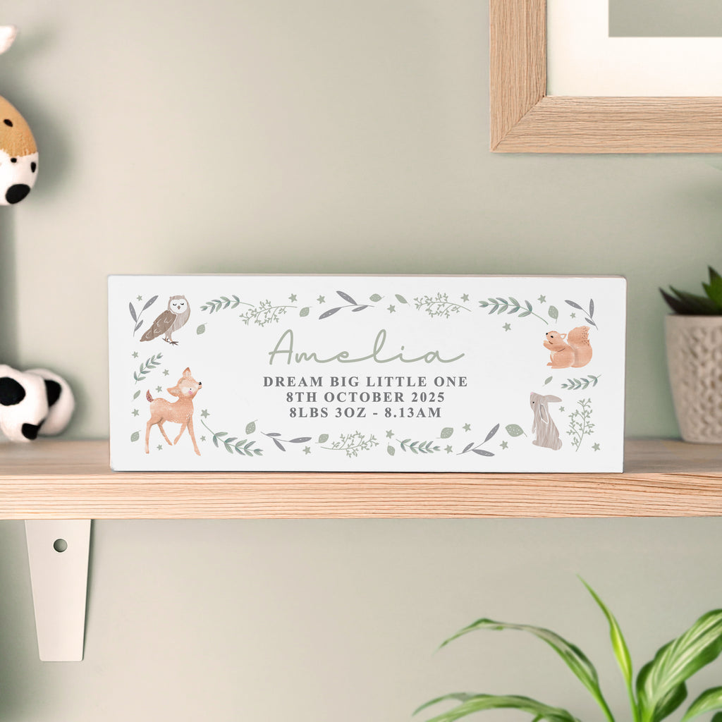 Personalised Woodland Animals Wooden Ornament - Buy Ornaments at GiftMasters.co.uk