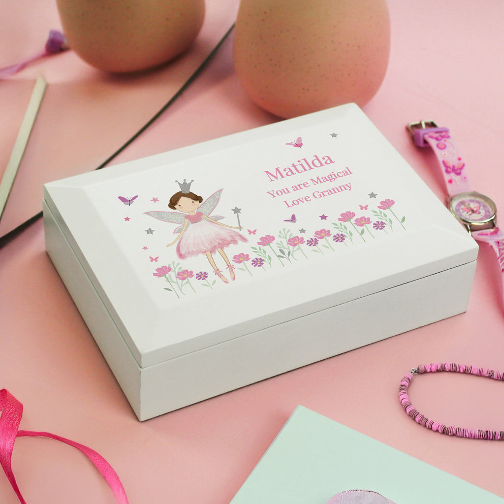 Personalised Fairy Princess Jewellery Box - Buy Trinket, Jewellery & Keepsake Boxes at GiftMasters.co.uk